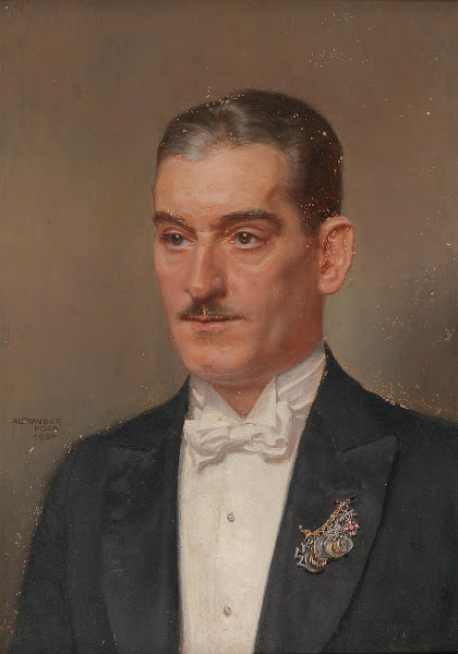 Bildnis eines Herrn mit Miniaturkette 1934