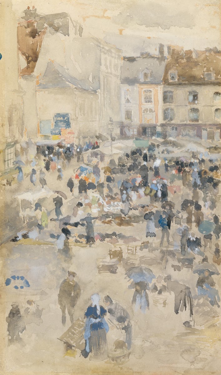Variations in Violet and GreyMarket Place Dieppe 1885