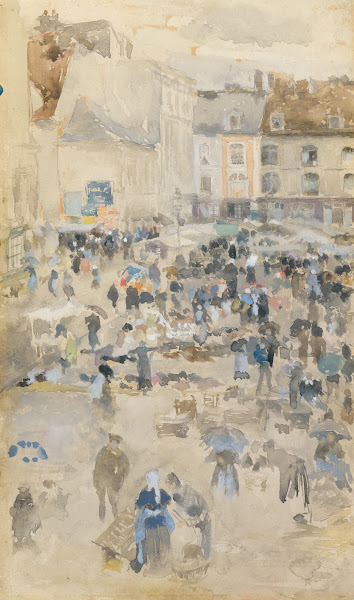 Variations in Violet and GreyMarket Place Dieppe 1885