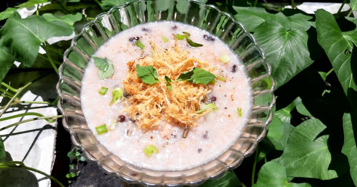Cháo đậu đen thịt bằm chà bông