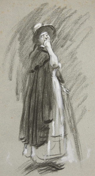 Study of a woman in cloak andhat 1994