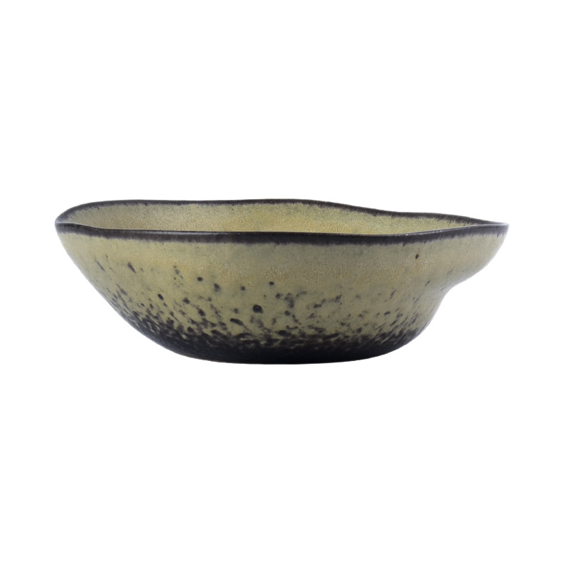 Ceramic bowl, Stone Green, irregular shape