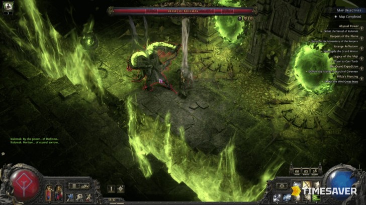 PoE2 Vessel of Kulemak Abyss pinnacle boss fight in the dark abyssal fissure