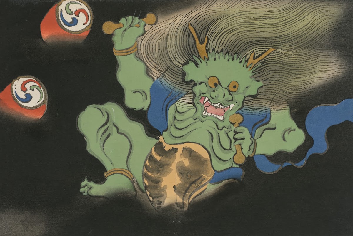 God of Thunder Raijin Kaminari 1909 1910
