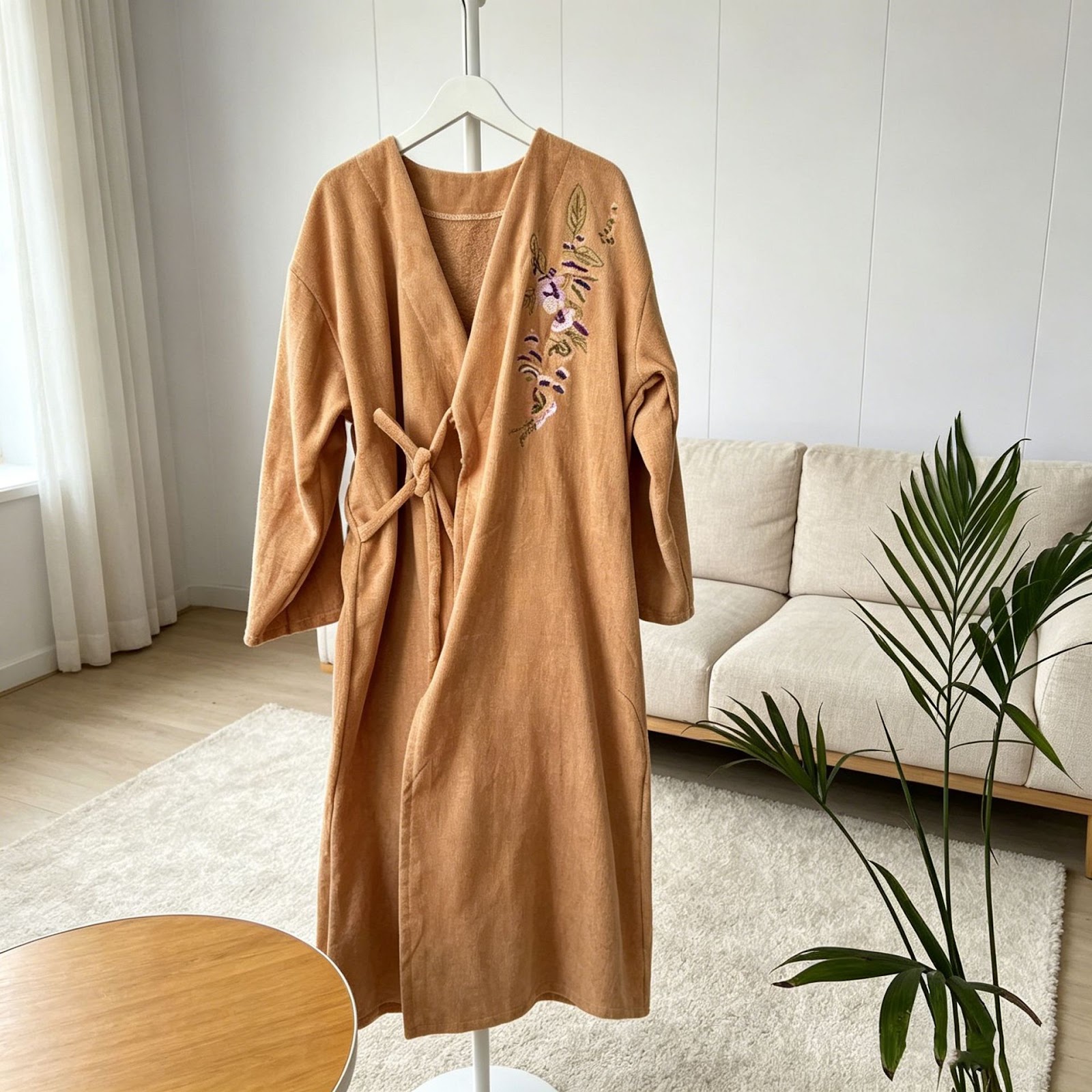 Coral fleece bathrobe for women