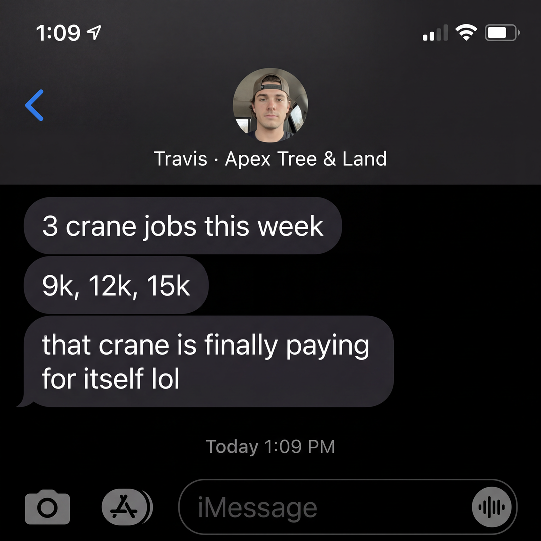 Owner text: crane work stacking up