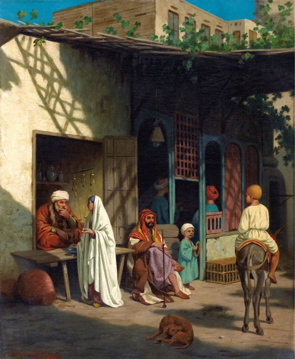Bustling Street In A Souk