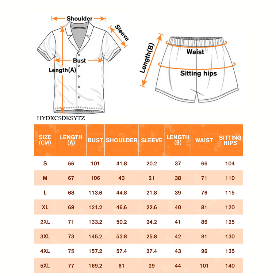 AOP Short-sleeved shirt and shorts pajama set