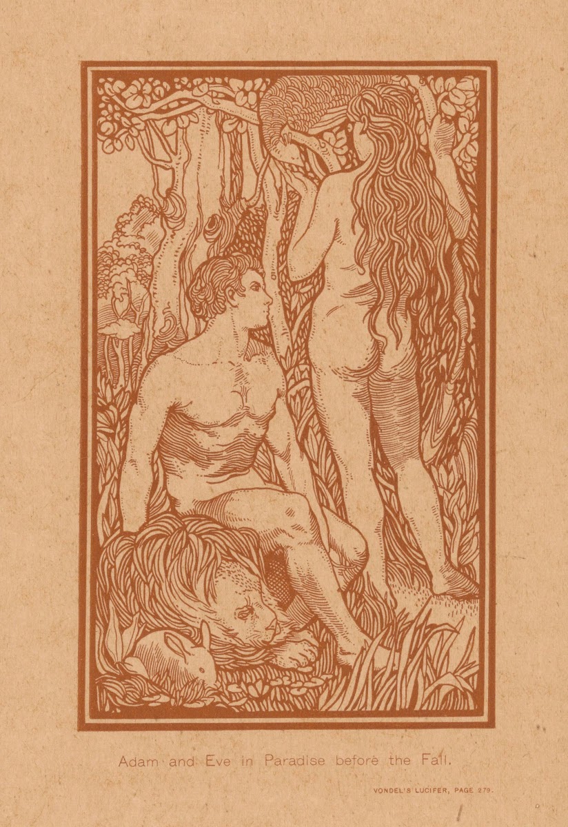 Adam and Eve in Paradise before the Fall 1898