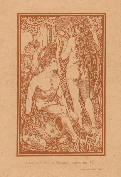 Adam and Eve in Paradise before the Fall 1898