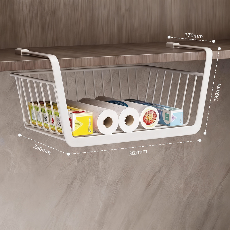 Kitchen hanging shelf, extendable, carbon steel