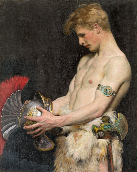 Germanic warrior with helmet 1902