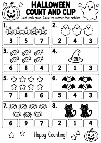Halloween Count and Clip
