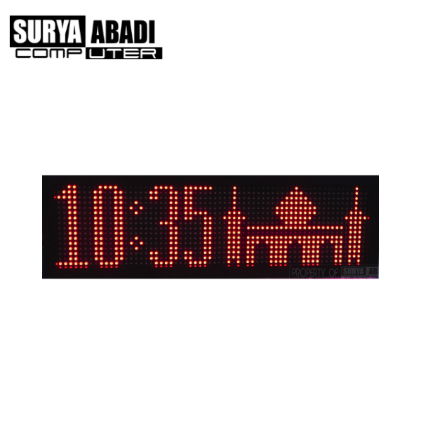 Jam Sholat Single Color 69 x 22 cm