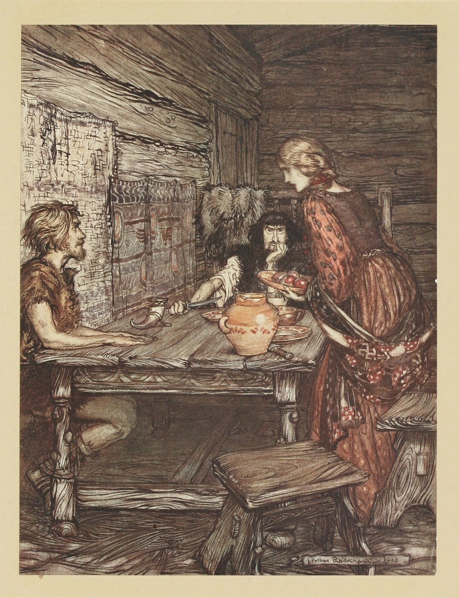 Hunding discovers the likeness between Siegmund and Sieglinde 1910