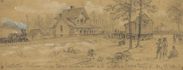 Catletts Station where Stuart made a raid and captured Popes baggage 1862