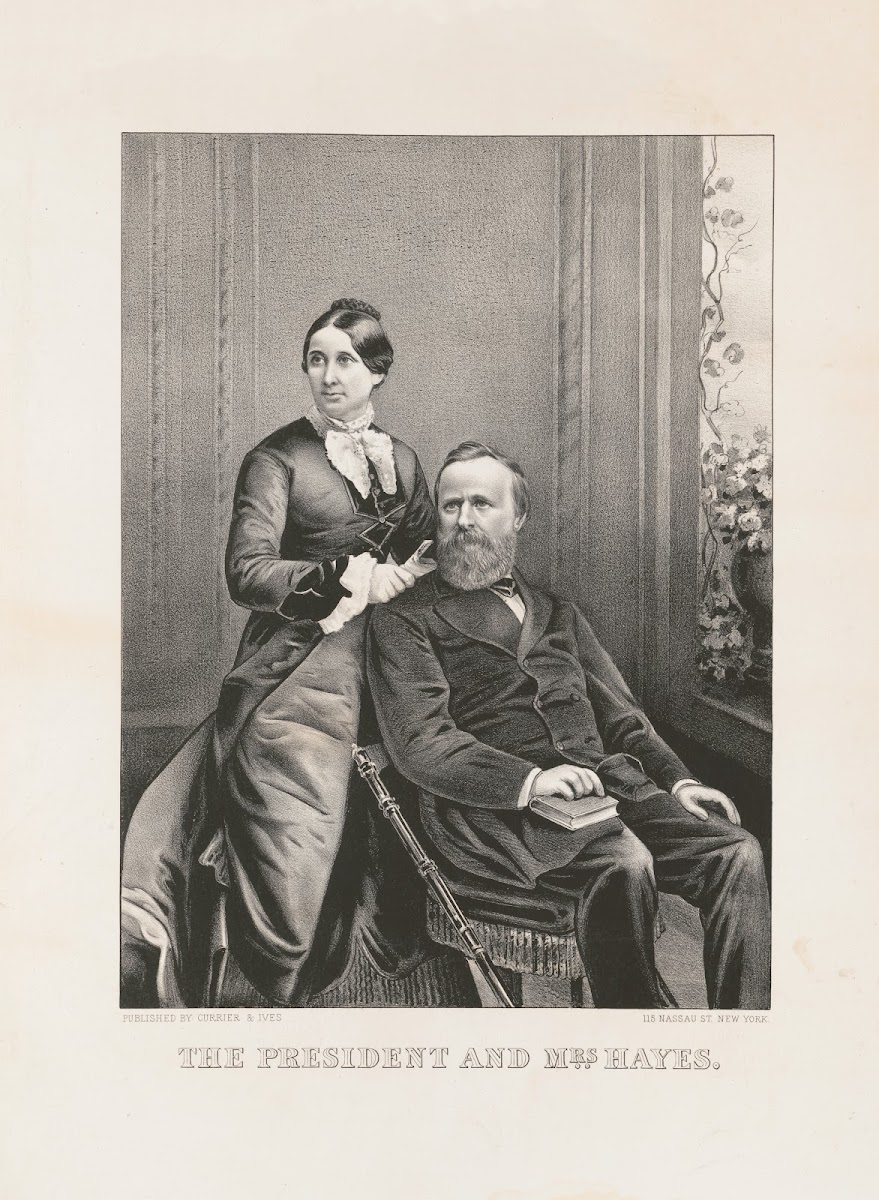 The President and Mrs Hayes 19th century