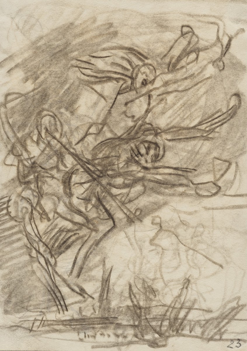 La Mort et les Passions fondant sur la terre 1914