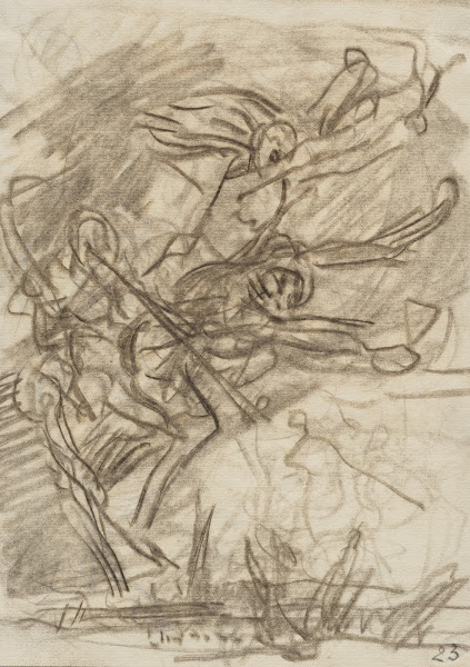 La Mort et les Passions fondant sur la terre 1914