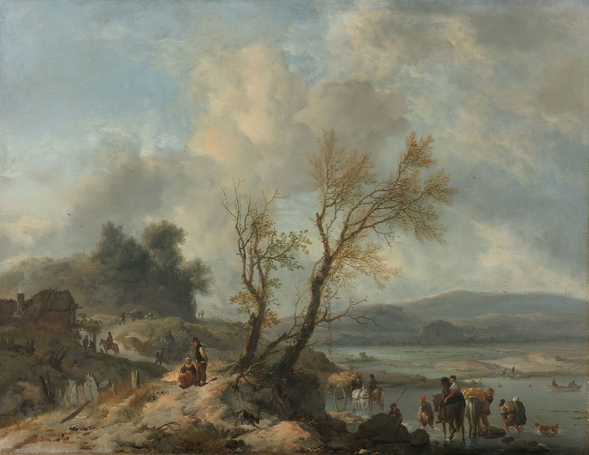 Landscape with Sandy Path beside a River c 1655