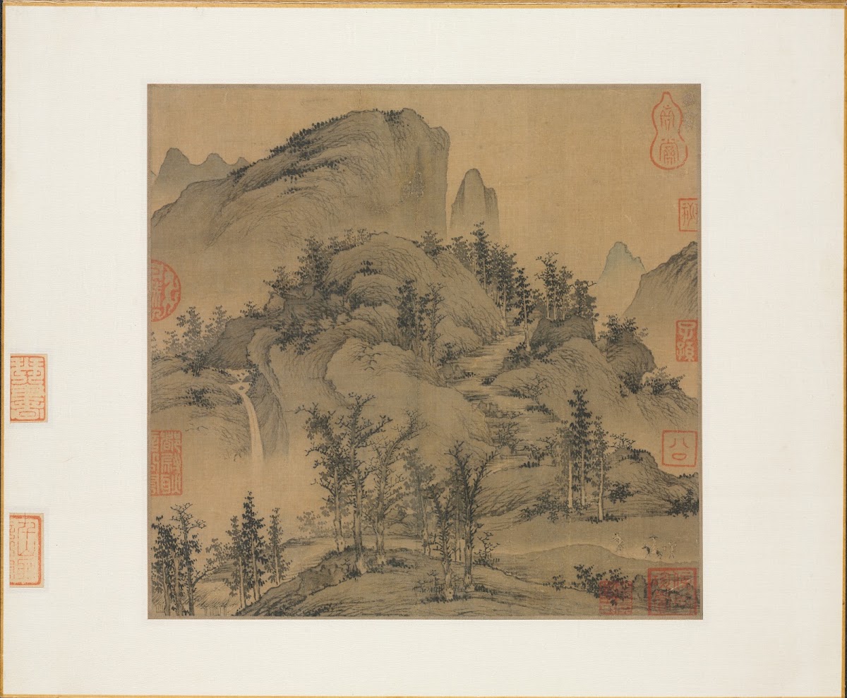 Travelers In Autumn Mountains 130050