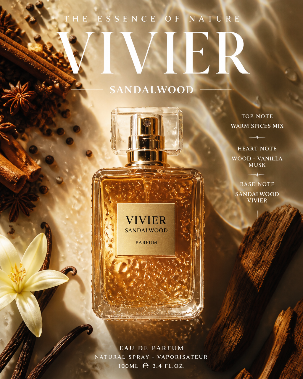 Póster de fotografía de perfume editorial Lay