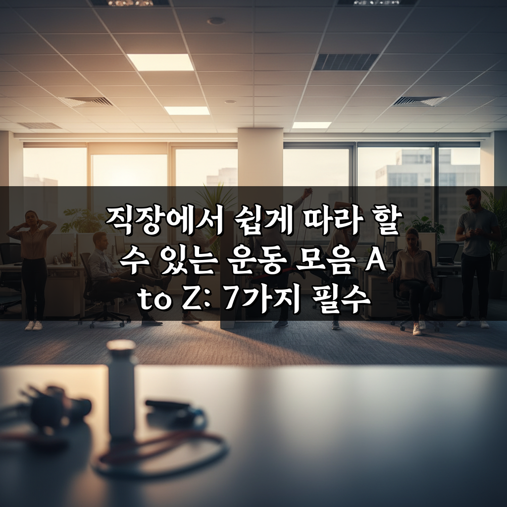 직장에서 쉽게 따라 할 수 있는 운동 모음 A to Z: 7가지 필수 동작 소개