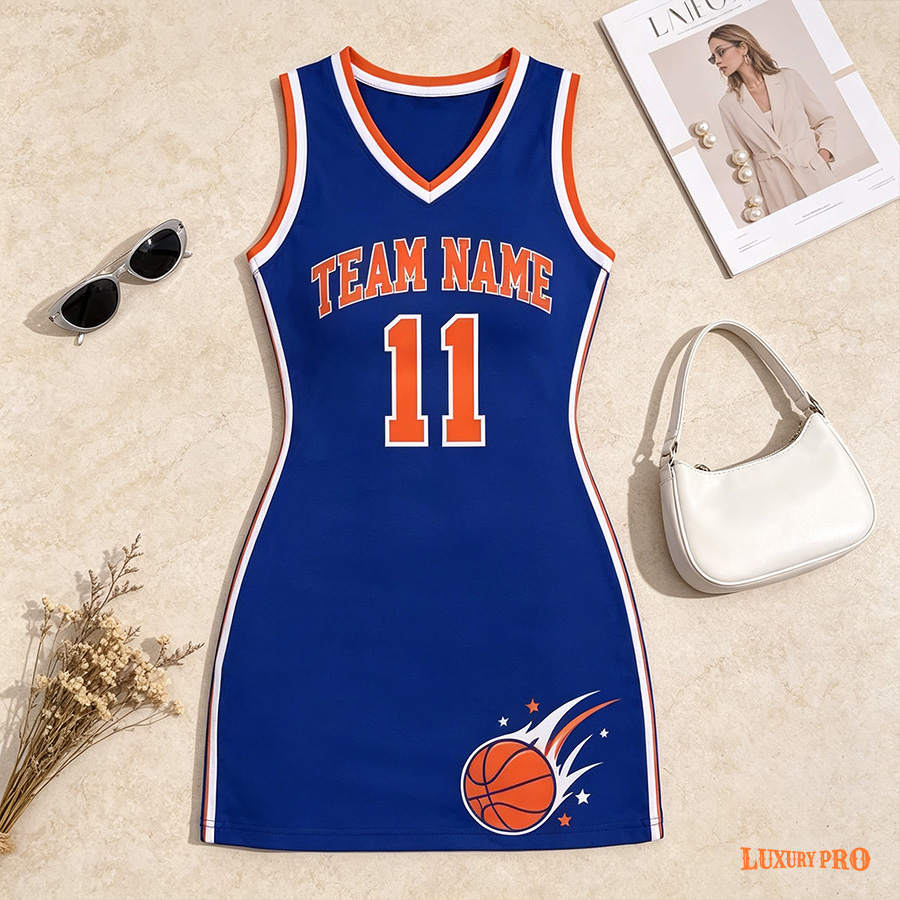 AOP MEG Women's V-Neck Basketball Dress