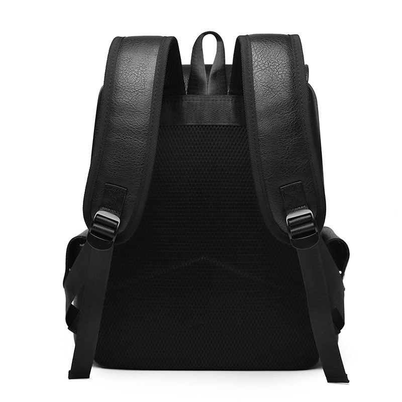PU leather backpack, 20–35 L, vintage style