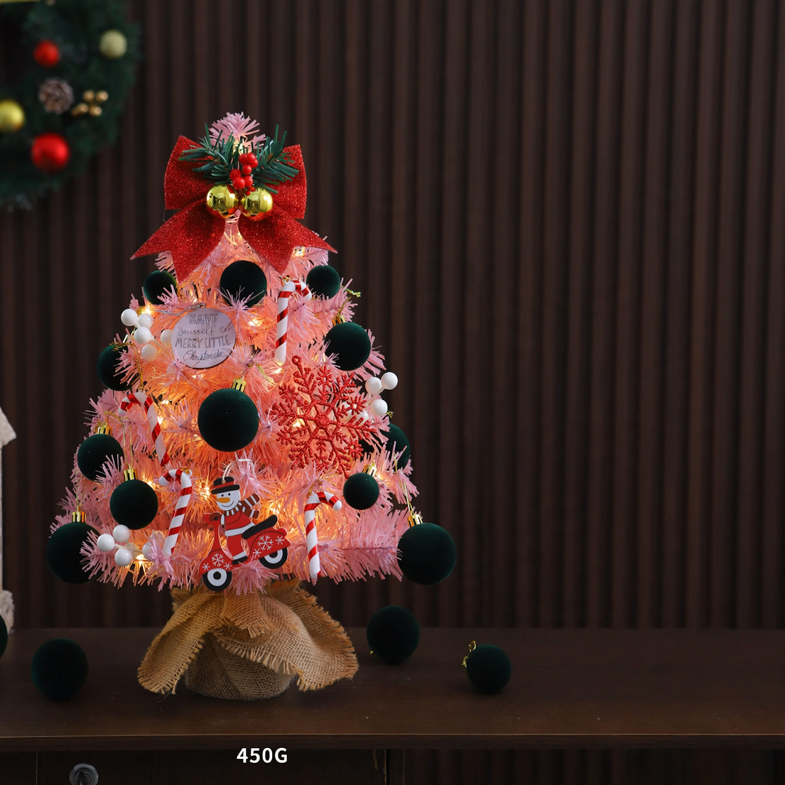 Mini Christmas Tree, pink, 45 cm or 60 cm, table decoration