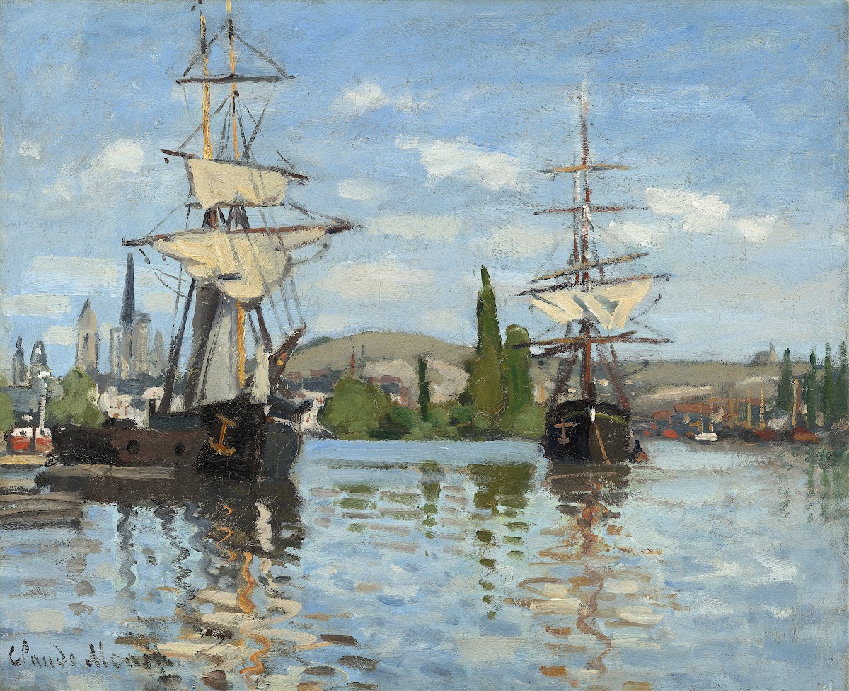 Ships Riding on the Seine at Rouen 1872 1873