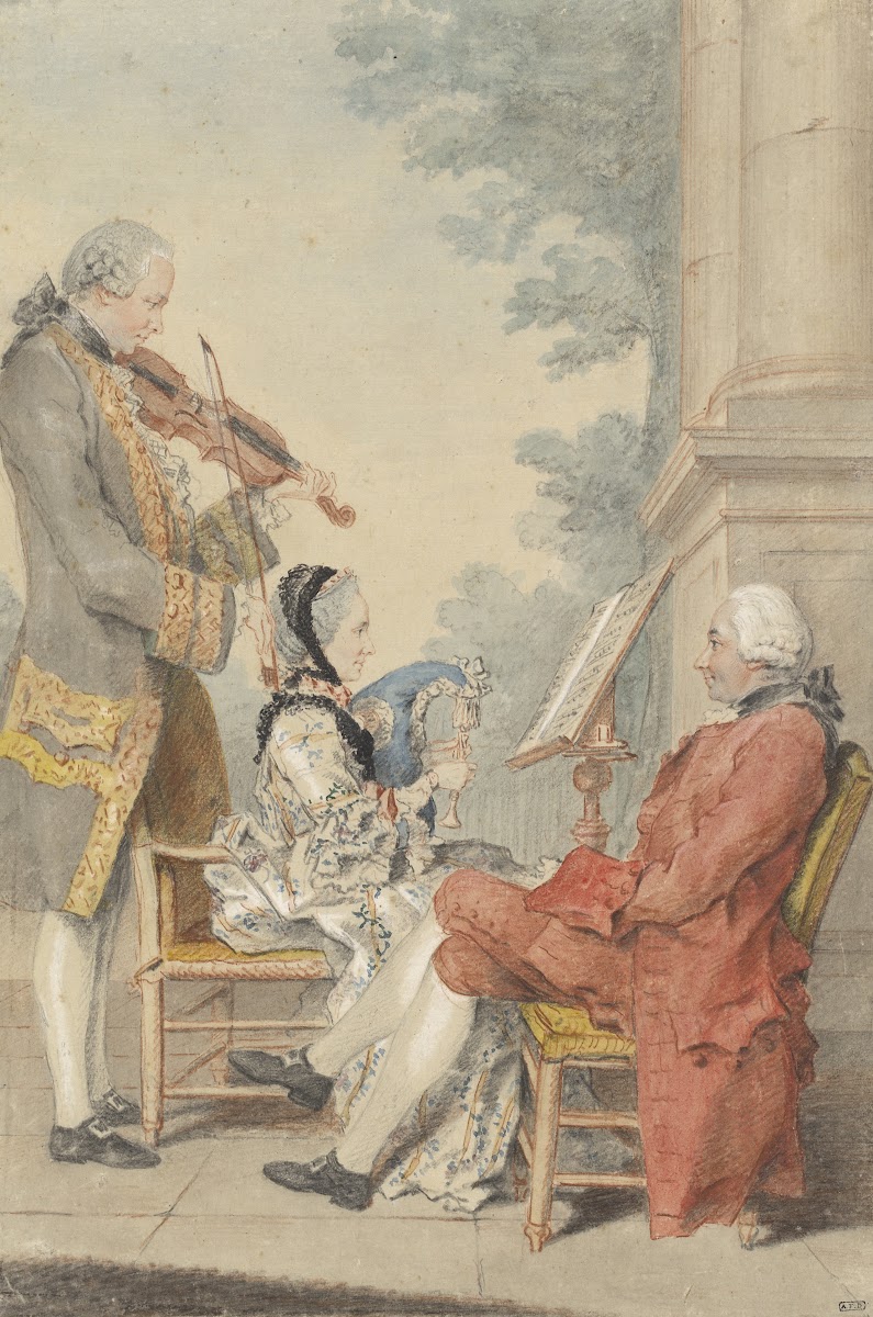 Monsieur And Madame Blizet With Monsieur Le Roy The Actor c 1765