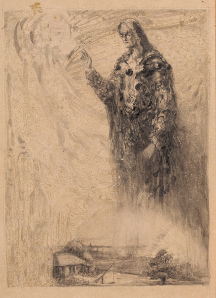 Illustration for Juliusz Słowackis poem The Ghost King 1909