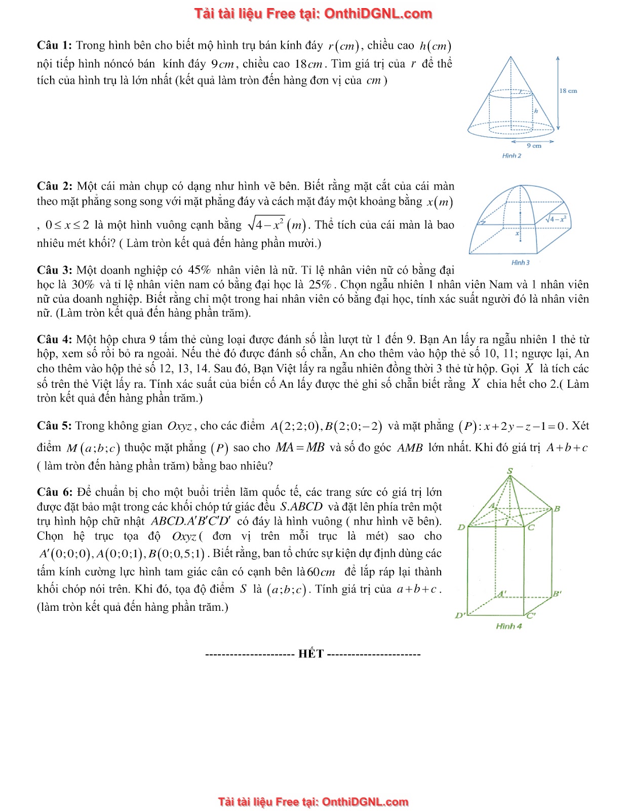 32 đề phát triển minh họa môn toán - có đáp án