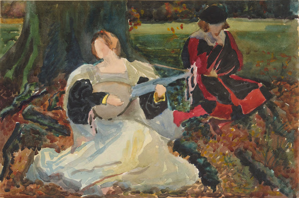 Studies for Fair is my love painting in the Municipal Art Gallery PrestonEngland