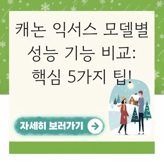 캐논 익서스 모델별 성능 기능 비교