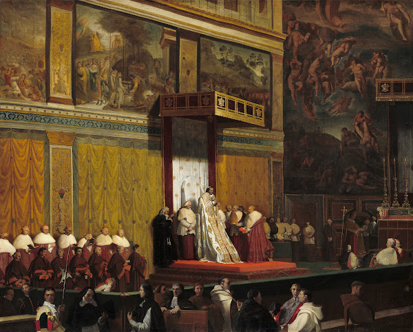 Pope Pius VII in the Sistine Chapel 1814