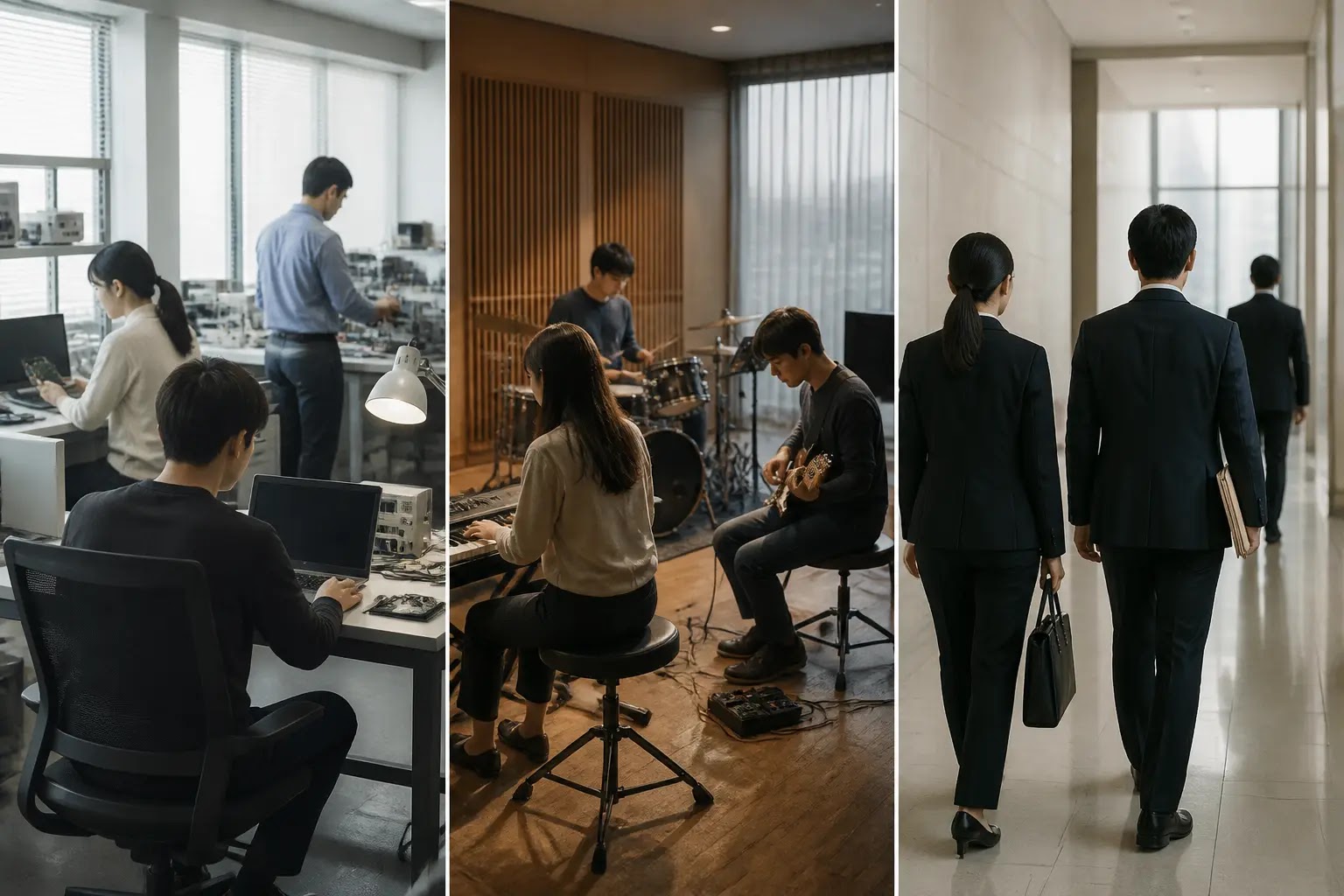 AI-generated K-Pop Daily Brief multi-story editorial montage