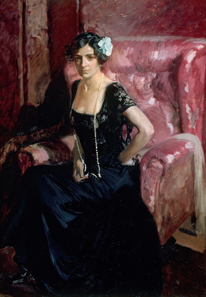 Clotilde in evening dress 1910