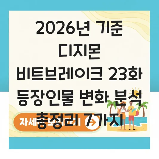 디지몬 비트브레이크 23화 등장인물 변화 분석
