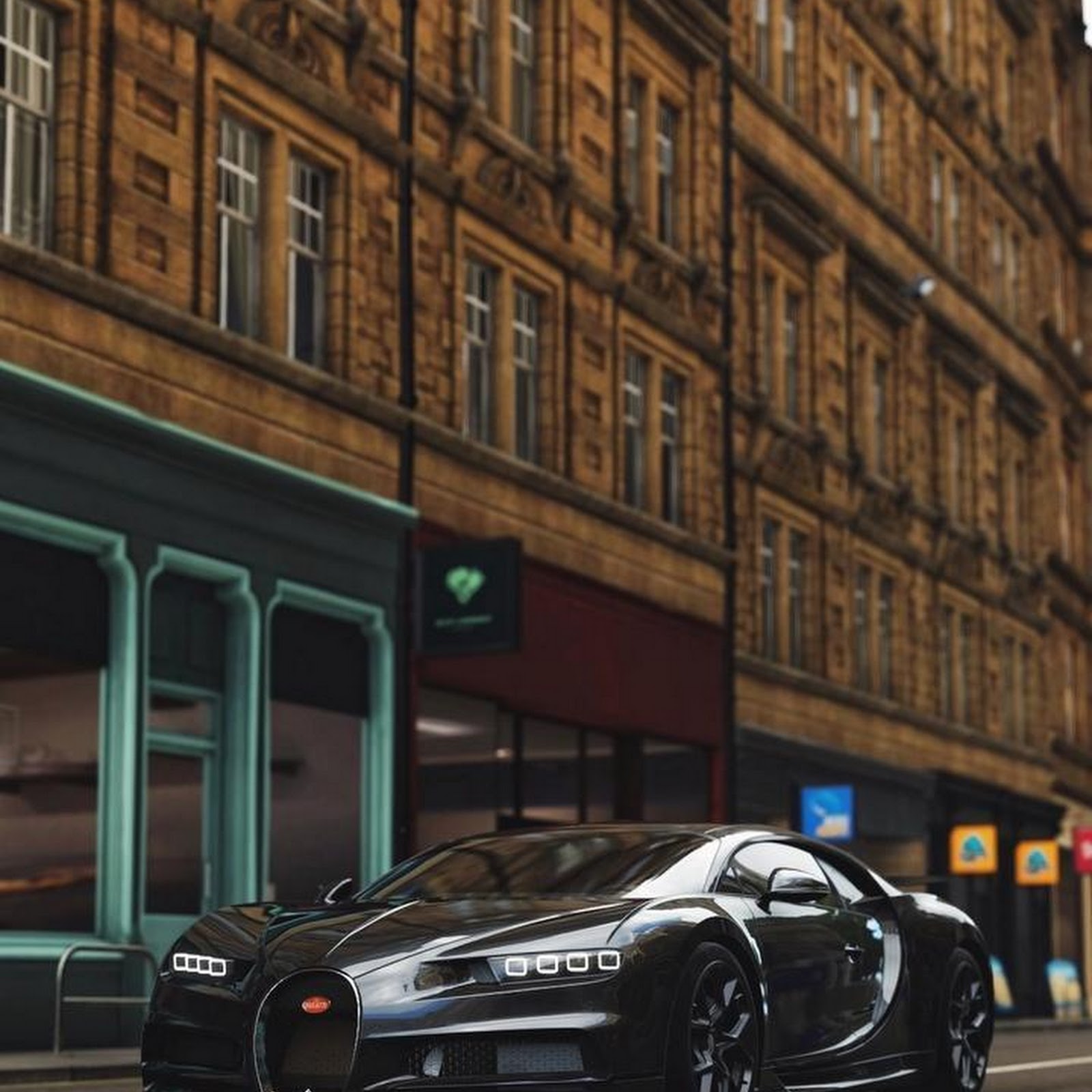 Download Bugatti Chiron On City Street iPhone