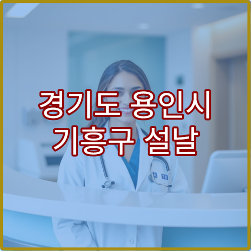 경기도 용인시 기흥구 설날 명절 응급의학과 연휴 진료 병원 24시간 응급실 안내