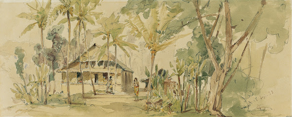 Haus des Roankiddi Häuptlings auf der Insel Puinipet Ponape Caroline Islands 185