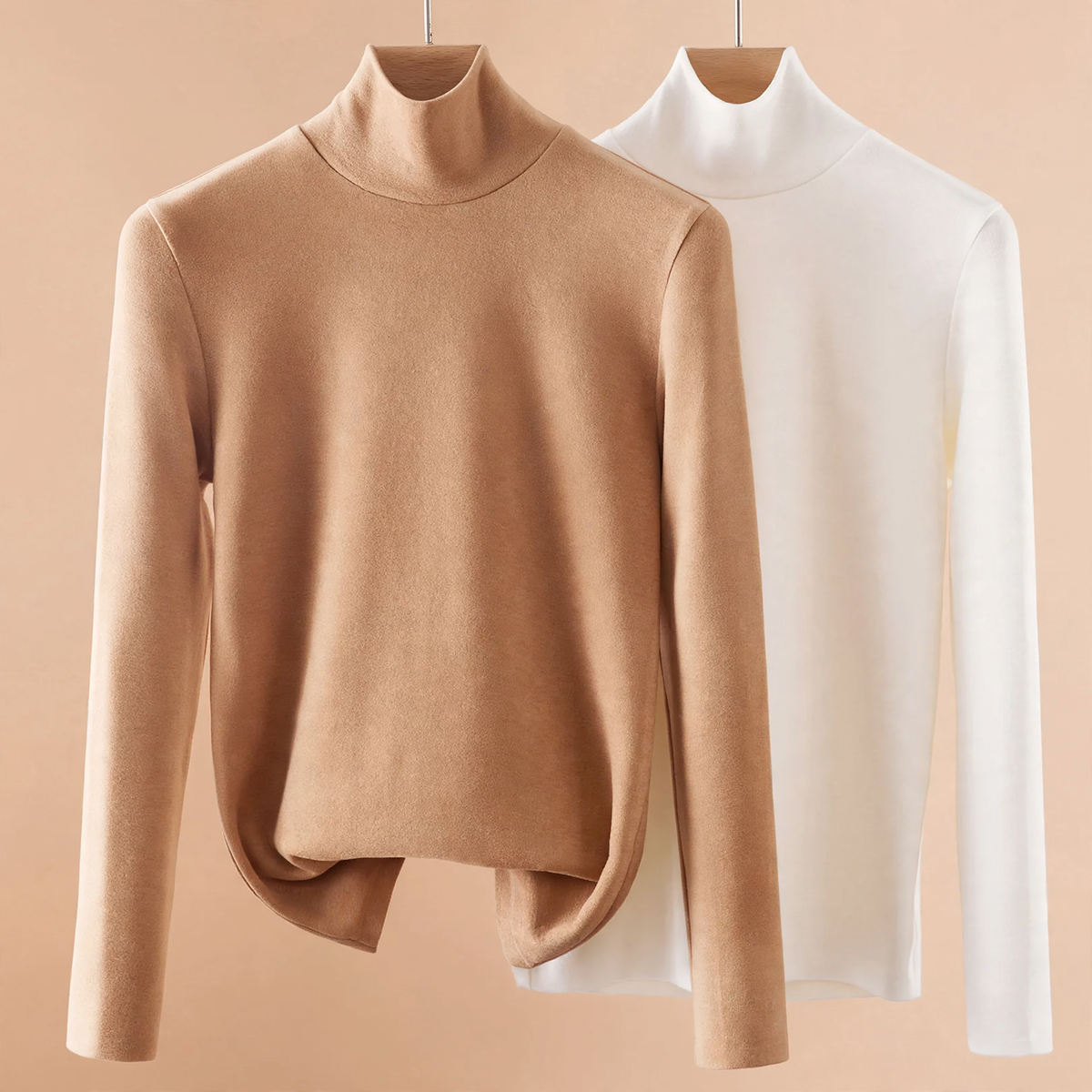 Women’s Long Sleeve Thermal Shirt with Stand-Up Collar