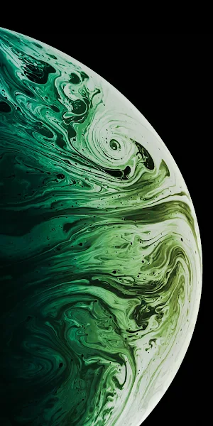 Marbling, Green, Abstract, Planet Full HD iPhone Wallpaper Background