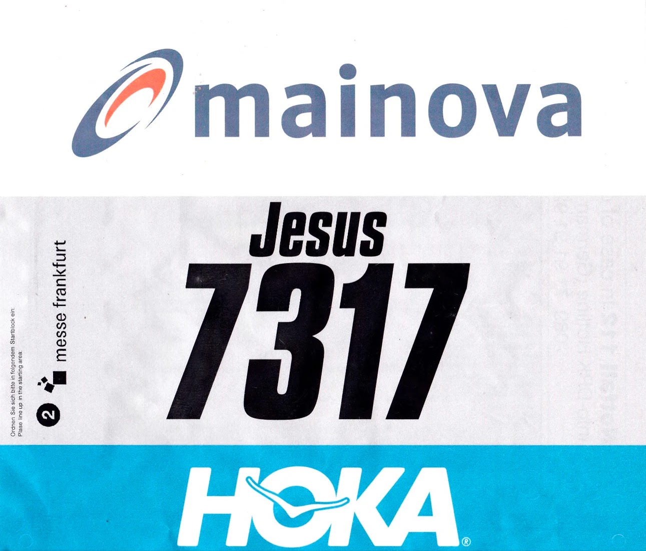 Dorsal de Frankfurt Marathon