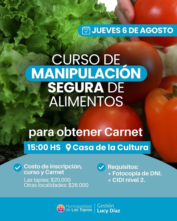 Curso de Manipulación Segura de Alimentos