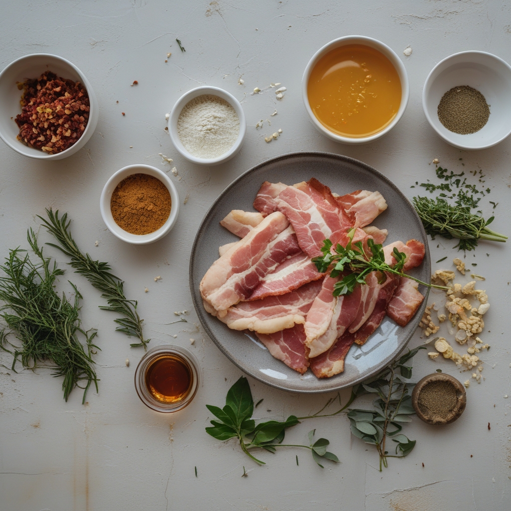 Ingredients for Maple Beef Bacon Pancake Muffins – Sweet & Savory Breakfast Bites