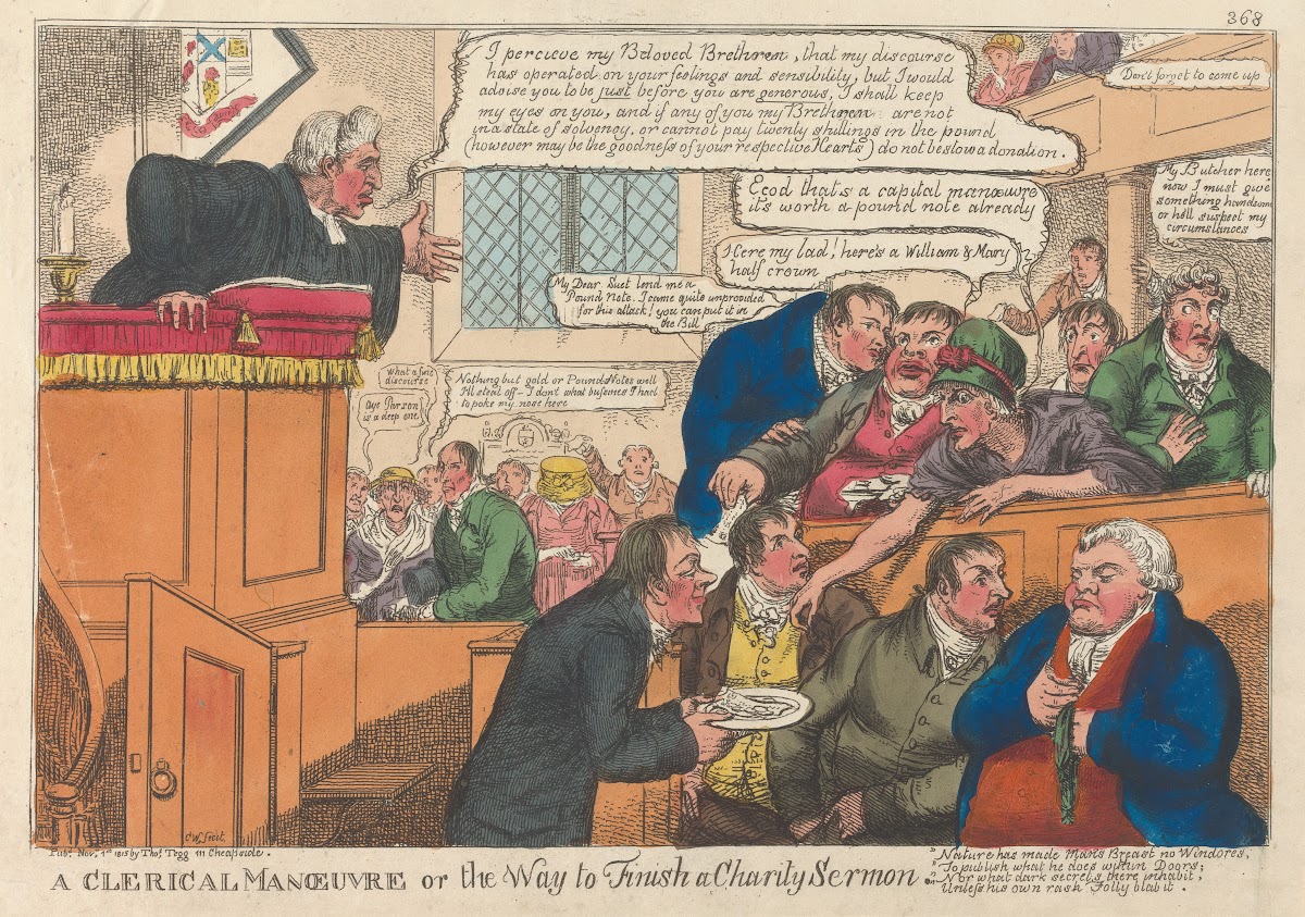 A Clerical Manoeuvre or the Way to Finish a Charity Sermon 1815