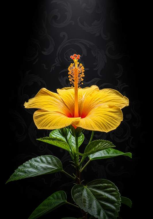 Dramatic Yellow Hibiscus
